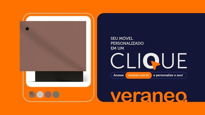 A mesma peça de campanha na versão comercial, em laranja